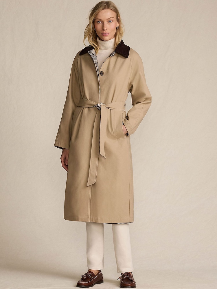 Lands' End Natural Reversible Belted Trench Coat - Image 1 of 3