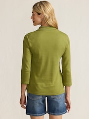 Lands' End Supima 3Q Sleeve Polo Shirt - Imagen 3 de 4