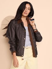 Lands' End Brown Waxed Barn Jacket - Image 1 of 3