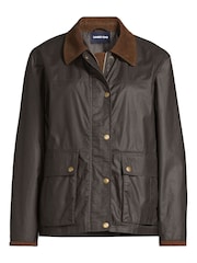 Lands' End Brown Waxed Barn Jacket - Image 2 of 3