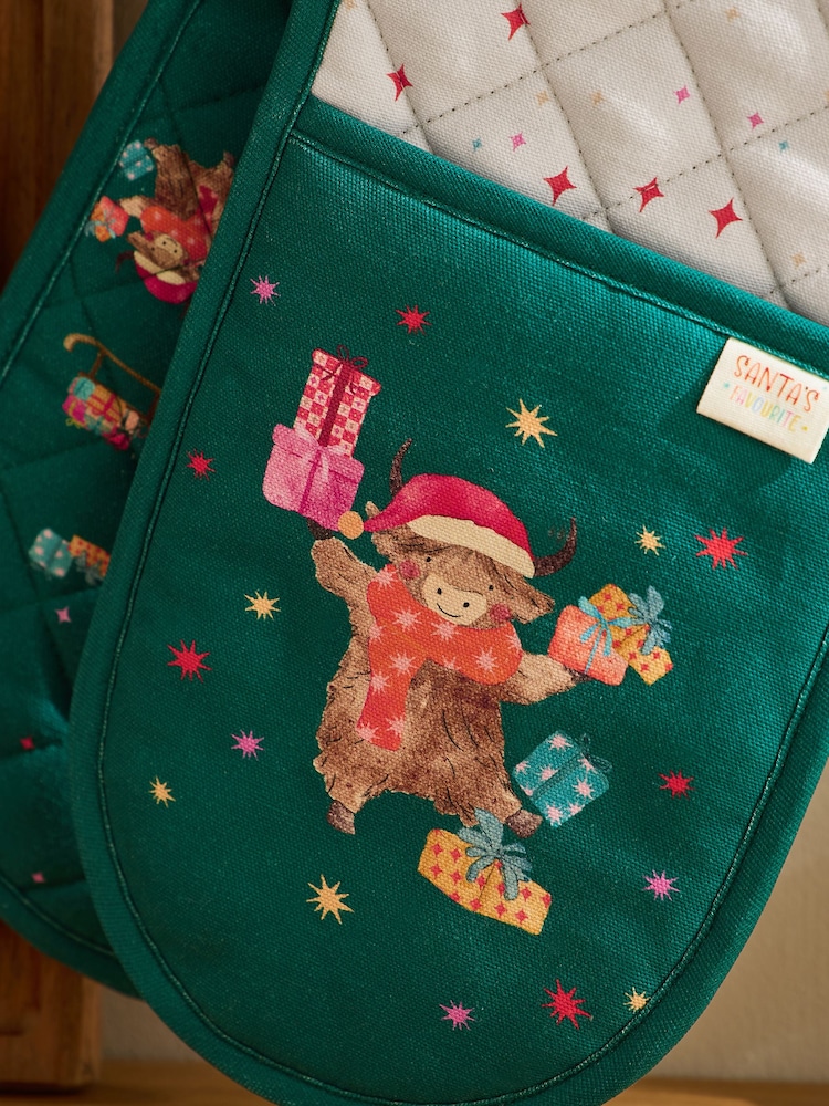 Multi Christmas Hamish Oven Gloves - Image 2 of 4 Multi Christmas Hamish Oven Gloves - Image 2 of 4