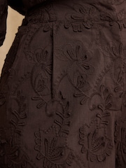 Love & Roses Chocolate Brown 3D Shorts - Image 2 of 4