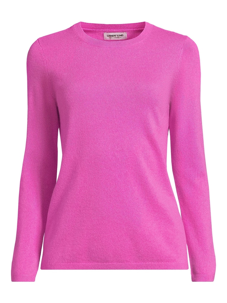 Lands' End Pink Cashmere Crew Neck Jumper - Image 1 of 3