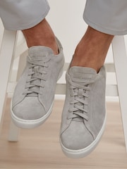 Peter Millar Grey Vantage Lite Suede Sneakers - Image 1 of 6