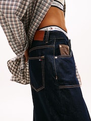 Tommy Jeans Blue Knee Panel Mid Rise Loose Jeans - Image 4 of 5