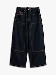 Tommy Jeans Blue Knee Panel Mid Rise Loose Jeans - Image 5 of 5