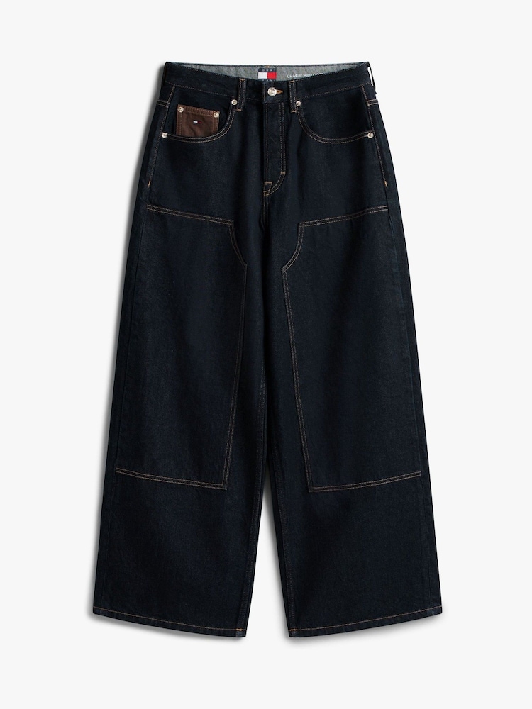 Tommy Jeans Blue Knee Panel Mid Rise Loose Jeans - Image 5 of 5