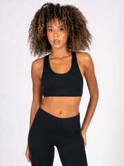Pineapple Black Super Soft Yoga Panel Bra - Image 1 of 8