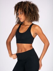 Pineapple Black Super Soft Yoga Panel Bra - Image 2 of 8