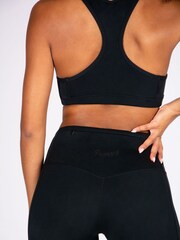 Pineapple Black Super Soft Yoga Panel Bra - Image 3 of 8