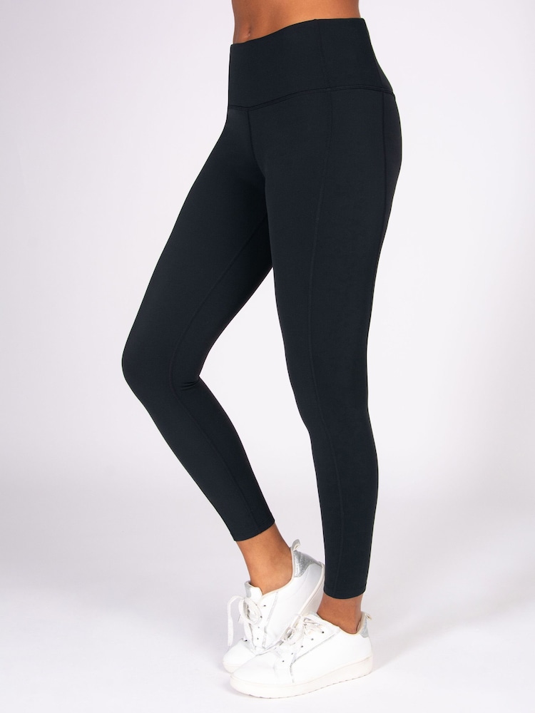 Pineapple Black Super Soft High Waisted 7/8 Yoga Leggings - Image 1 of 8