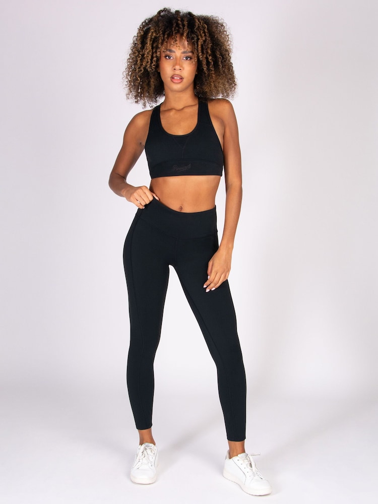 Pineapple Black Super Soft High Waisted 7/8 Yoga Leggings - Image 2 of 8