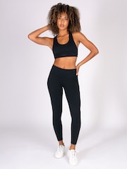 Pineapple Black Super Soft High Waisted 7/8 Yoga Leggings - Image 5 of 8