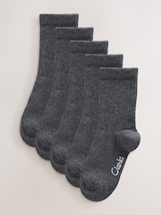 Clarks Clarks Back To School Ribbed Crew Socks 5 Pack - 圖片 1，共 6