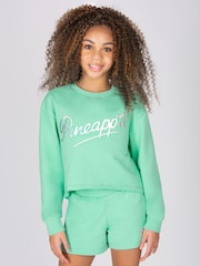 أخضر - سويت شيرت بحافة غير مشذّبة للبنات من Pineapple - صورة 1 من 4