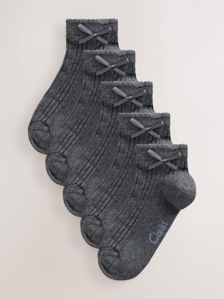 Grey - Clarks Clarks Back to School čarape za trenere sa mašnom 5 paket - Slika 1 od 5 Grey - Clarks Clarks Back to School čarape za trenere sa mašnom 5 paket - Slika 1 od 5