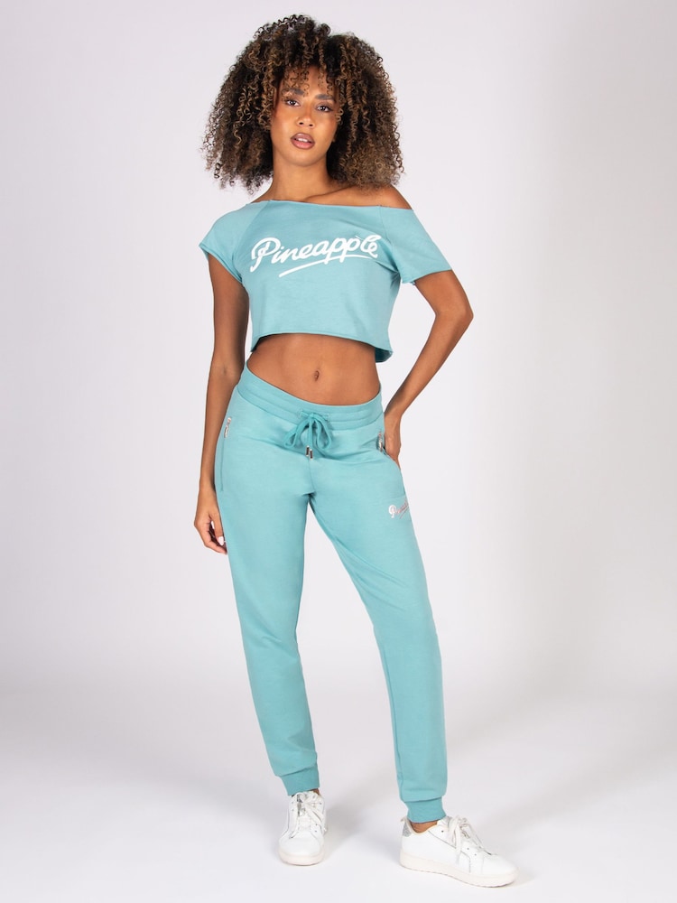 Pineapple Green Skinny Zip Joggers - Image 2 of 5 Pineapple Green Skinny Zip Joggers - Image 2 of 5