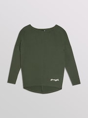 Pineapple Green Monroe Long Sleeve Jersey Top - Image 5 of 5