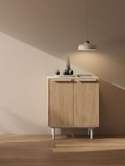 Bisley Chalk Finn 2 Door Sideboard - Image 1 of 3