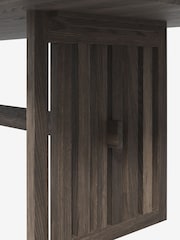 Abigail Ahern Dark Stained Ash Batten Fixed Dining Table 180Cm - Image 5 of 5