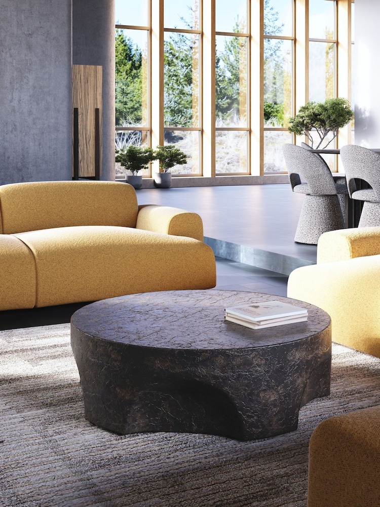 Abigail Ahern Brown Slate Pinch Coffee Table - Image 1 of 4 Abigail Ahern Brown Slate Pinch Coffee Table - Image 1 of 4