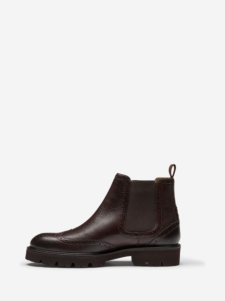 Oliver Sweeney Milled Leather Chelsea Brown Boots - Image 2 of 6 Oliver Sweeney Milled Leather Chelsea Brown Boots - Image 2 of 6