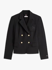 Tommy Hilfiger Black Crest Embroidery Slim Fit Blazer - Image 5 of 5