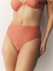珊瑚紅/米色 - Stripe Microfibre Knickers 2 Pack - 圖片 3/10