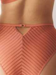 珊瑚紅/米色 - Stripe Microfibre Knickers 2 Pack - 圖片 6/10