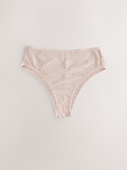 珊瑚紅/米色 - Stripe Microfibre Knickers 2 Pack - 圖片 8/10