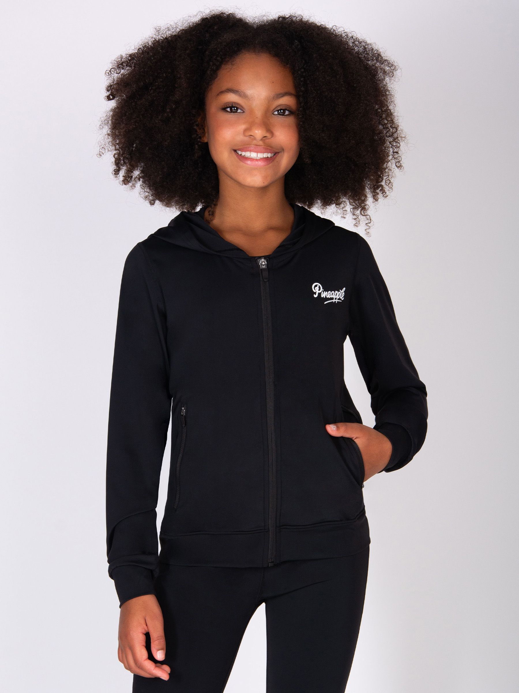 Buy Pineapple Black Active Zip Through Hoodie from Next USA