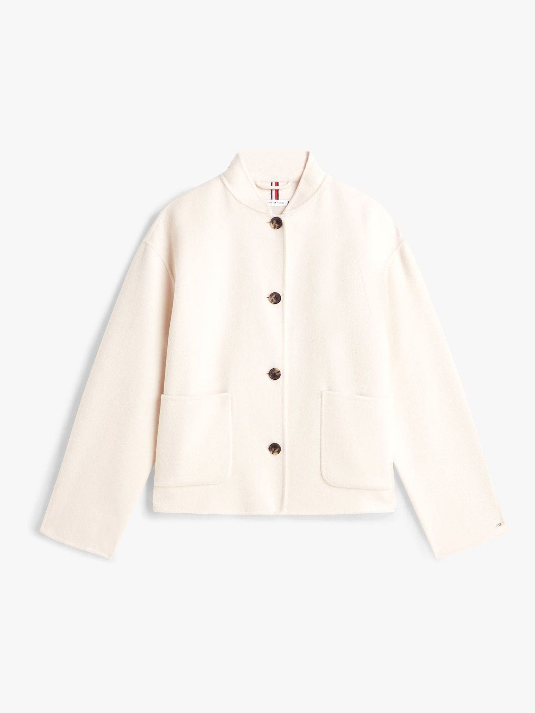 Buy Tommy Hilfiger Nude Double Faced Wool Blend Bomber Jacket from