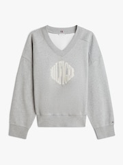 Tommy Hilfiger Flex Fleece Logo Embroidery V-Neck Sweatshirt - Imagen 5 de 5