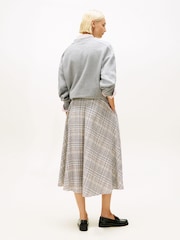 Tommy Hilfiger Brown Midi A-Line Skirt With Linen - Image 3 of 5