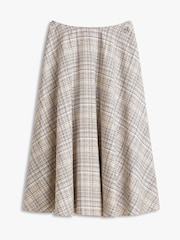Tommy Hilfiger Brown Midi A-Line Skirt With Linen - Image 5 of 5