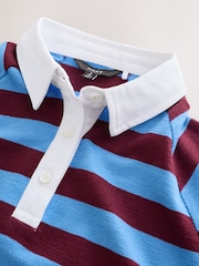 blue/brown Stripe - អាវប៉ូឡូកអាវខ្លីសម្រាប់វាយកូនបាល់ឱប - រូបភាព 6 នៃ 7