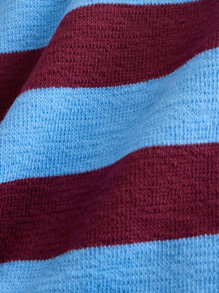 blue/brown Stripe - អាវប៉ូឡូកអាវខ្លីសម្រាប់វាយកូនបាល់ឱប - រូបភាព 7 នៃ 7