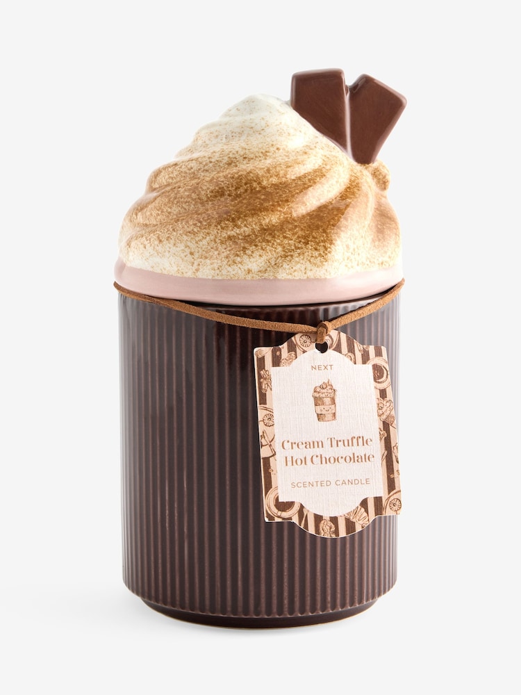 Hot Chocolate Brown Decorative Gourmand Ceramic Candle - Image 4 of 4 Hot Chocolate Brown Decorative Gourmand Ceramic Candle - Image 4 of 4