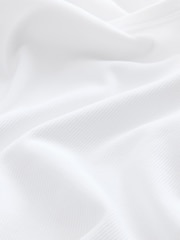 White Ribbed Racer Tank Vest Sleeveless Top - Image 9 of 9