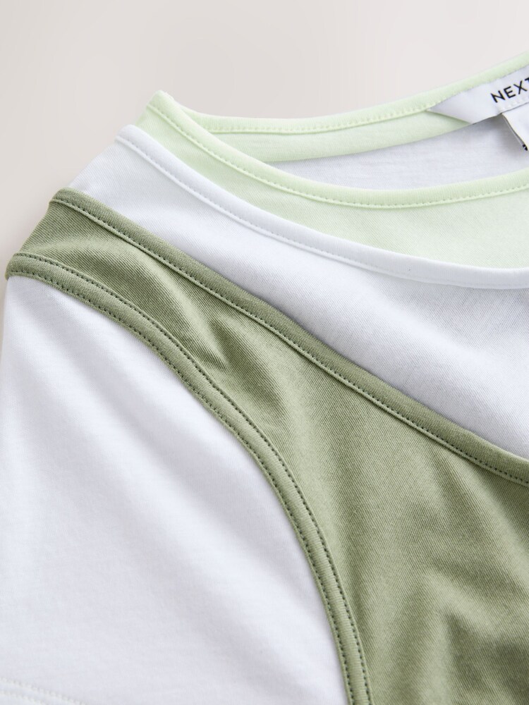 Grün - Mock Layer Short Sleeve Crew Neck T-Shirt - Bild 2 von 3