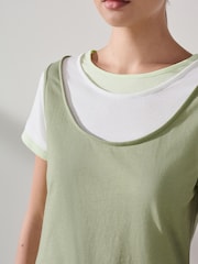 Πράσινο - Δεύτερη εξωτερική στρώση Κοντομάνικο μπλουζάκι με Κοντομάνικο και Στρογγυλή λαιμόκοψη - Εικόνα 4 από 7