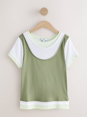Πράσινο - Δεύτερη εξωτερική στρώση Κοντομάνικο μπλουζάκι με Κοντομάνικο και Στρογγυλή λαιμόκοψη - Εικόνα 5 από 7