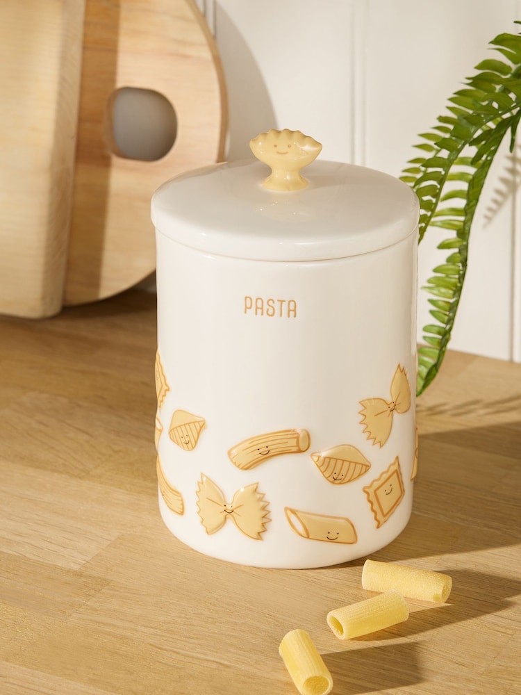 Natural Ceramic Pasta Storage Jar - Image 1 of 4