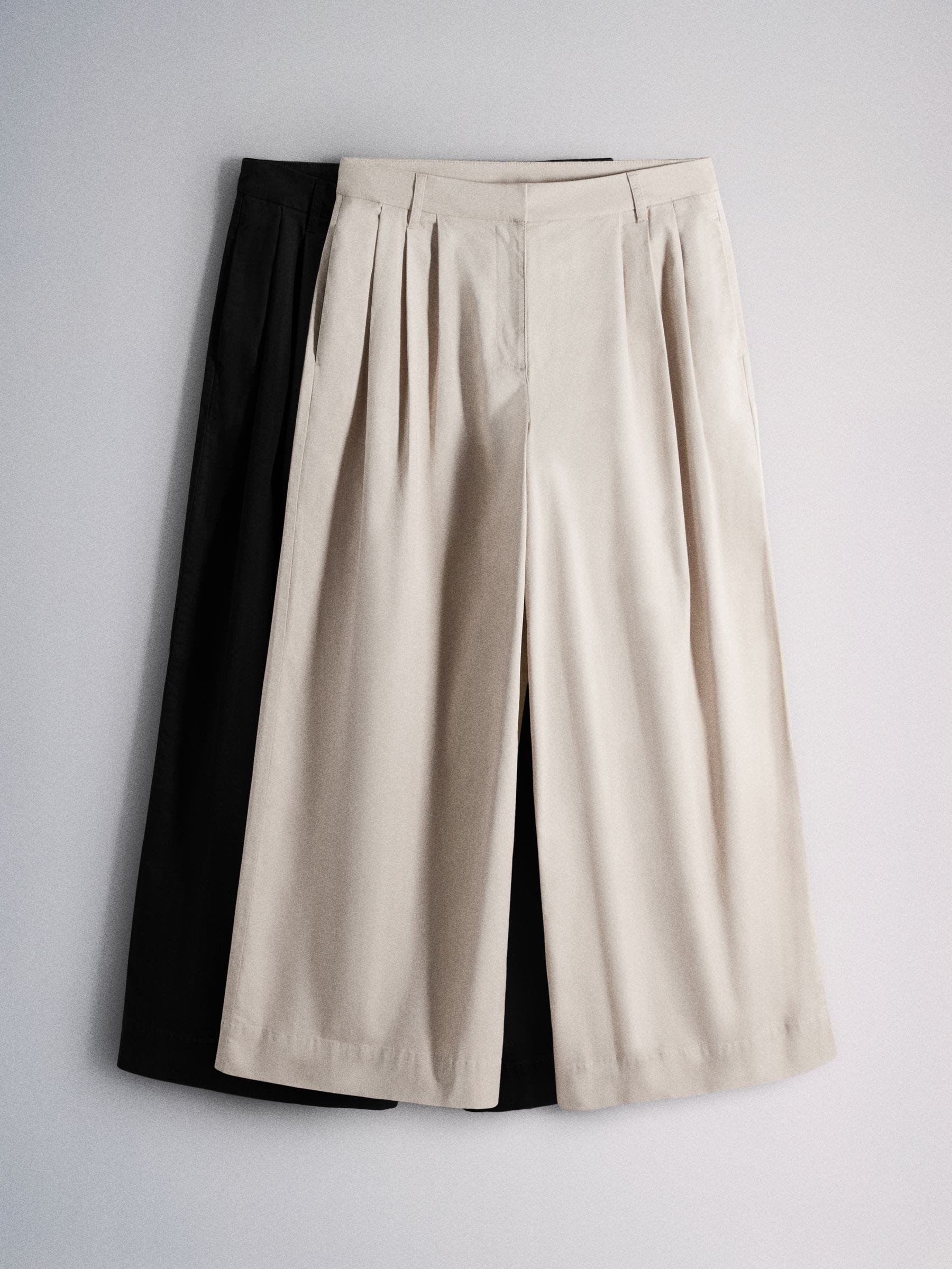 The Set Pleated Chino Trousers 2 Pack Stone/Black