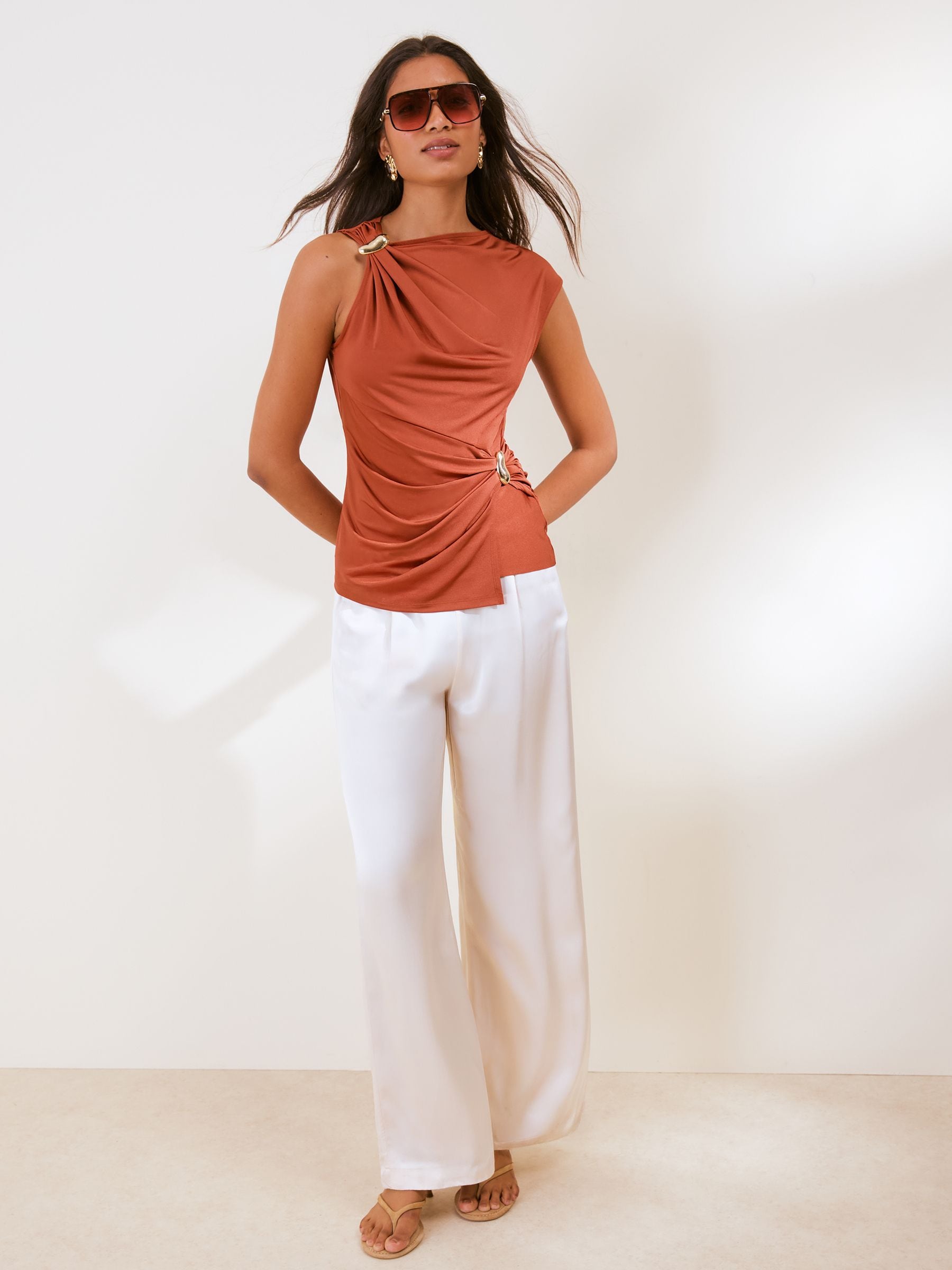 Buy Friends Like These Orange Drape Hardware Top from Next Bosnia