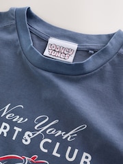 Marineblau - Looney Tunes Langarm-T-Shirt mit offizieller Grafik und Rundhalsausschnitt - Bild 5 von 7