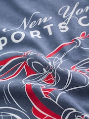 Marineblau - Looney Tunes Langarm-T-Shirt mit offizieller Grafik und Rundhalsausschnitt - Bild 7 von 7