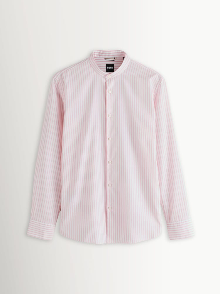 BOSS Pink Hank Slim-Fit Stretch Shirt - Image 1 of 1 BOSS Pink Hank Slim-Fit Stretch Shirt - Image 1 of 1