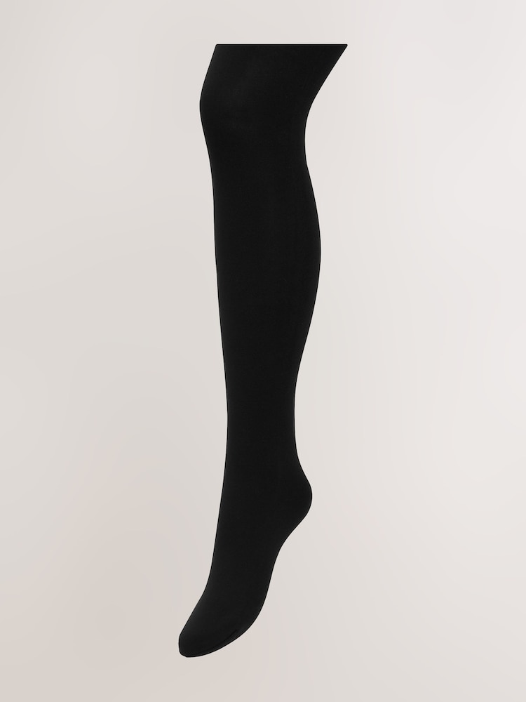 Black 7 Pack 100 Denier Opaque Tights - Image 2 of 2