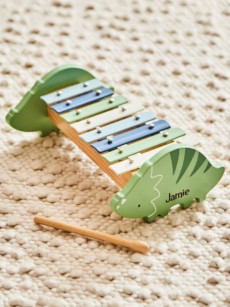 My 1st Years Personalised Dinosaur FSC® Xylophone - Image 1 of 3 My 1st Years Personalised Dinosaur FSC® Xylophone - Image 1 of 3